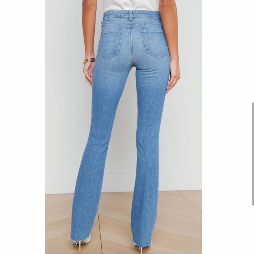 L’Agence Ruth High Rise Straight Jeans in Cowan. - Picture 3 of 14